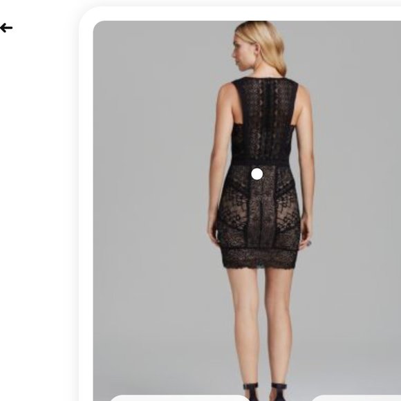 Nicole Miller New York Sleeveless V Neck Lace Dress - Daiquiri - Picture 2 of 10